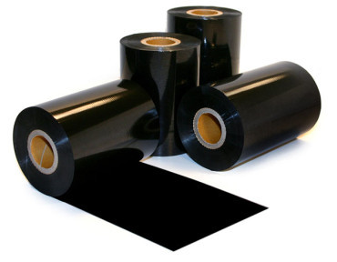 Rolls of Black Wax/Resin Thermal Transfer Ribbons.